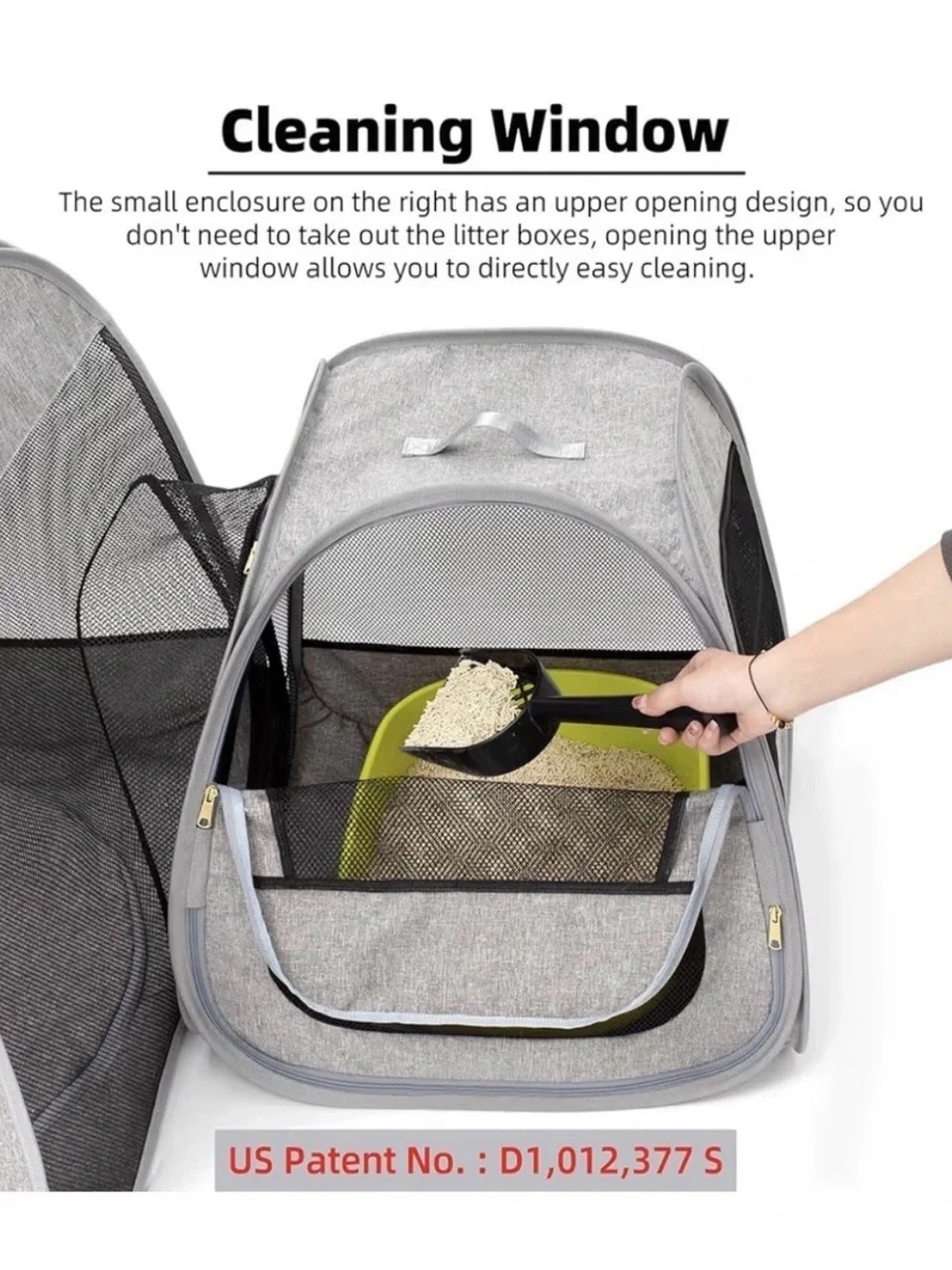 Portable Cat Playpen Pet Tent 2PC Set Indoor Outdoor Litter Enclosure